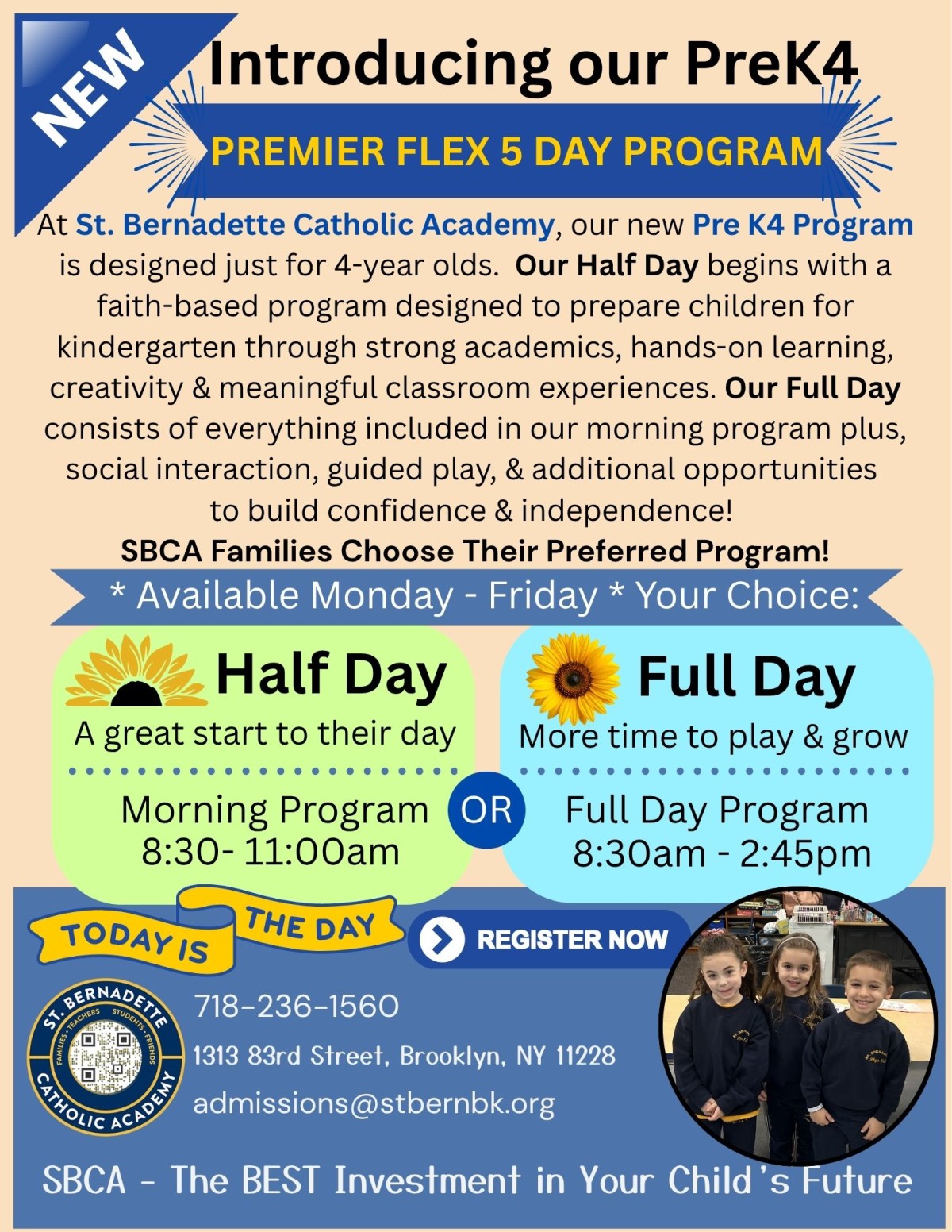 St. Bernadette Catholic Academy - Pre K 4 Full Day Program 